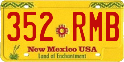 NM license plate 352RMB