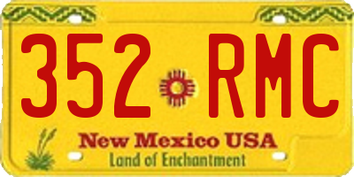 NM license plate 352RMC
