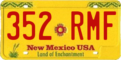 NM license plate 352RMF