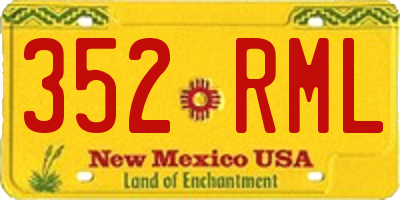 NM license plate 352RML