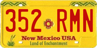NM license plate 352RMN