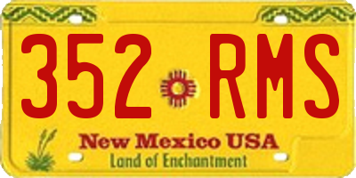 NM license plate 352RMS