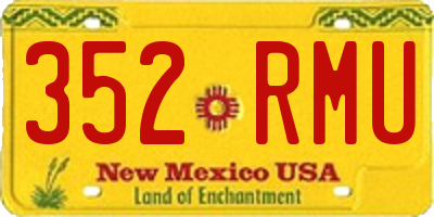 NM license plate 352RMU