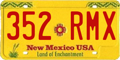 NM license plate 352RMX