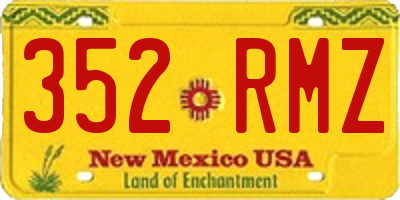 NM license plate 352RMZ