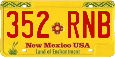NM license plate 352RNB
