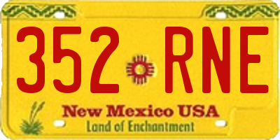 NM license plate 352RNE