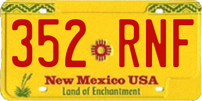 NM license plate 352RNF