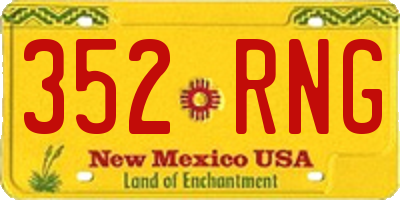 NM license plate 352RNG