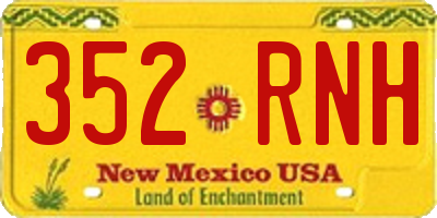 NM license plate 352RNH