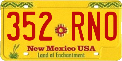 NM license plate 352RNO