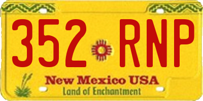 NM license plate 352RNP