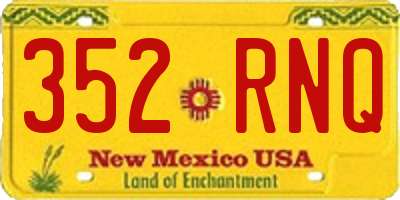 NM license plate 352RNQ