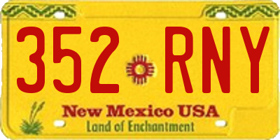 NM license plate 352RNY