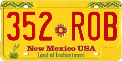 NM license plate 352ROB