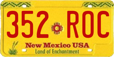 NM license plate 352ROC