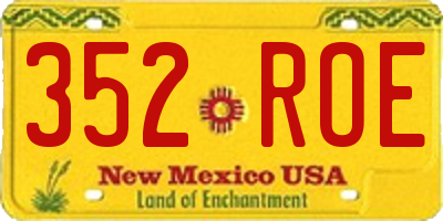 NM license plate 352ROE