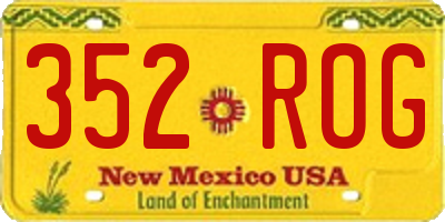 NM license plate 352ROG