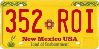 NM license plate 352ROI
