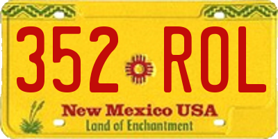 NM license plate 352ROL