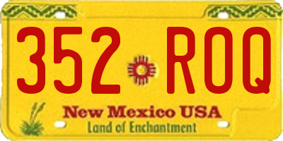NM license plate 352ROQ