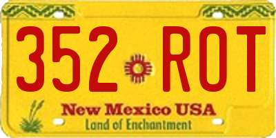 NM license plate 352ROT