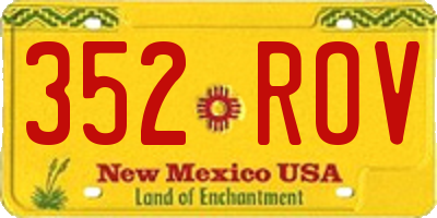 NM license plate 352ROV
