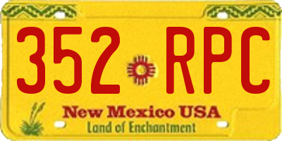 NM license plate 352RPC