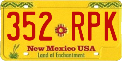 NM license plate 352RPK