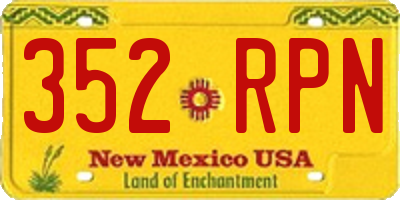 NM license plate 352RPN