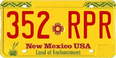 NM license plate 352RPR