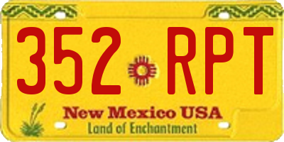 NM license plate 352RPT