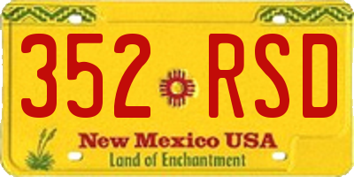 NM license plate 352RSD