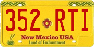 NM license plate 352RTI