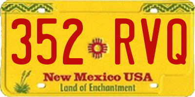NM license plate 352RVQ