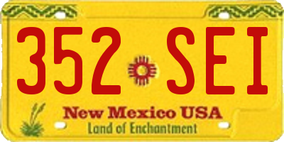 NM license plate 352SEI