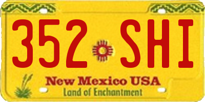 NM license plate 352SHI