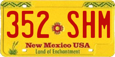 NM license plate 352SHM