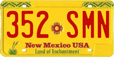 NM license plate 352SMN