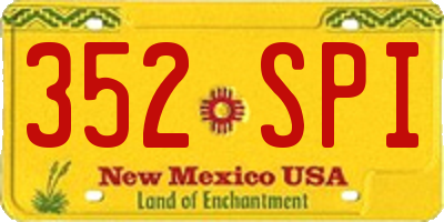 NM license plate 352SPI