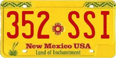 NM license plate 352SSI