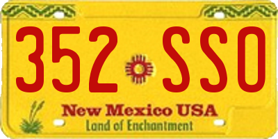 NM license plate 352SSO