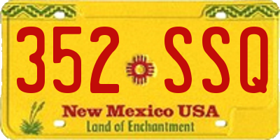 NM license plate 352SSQ
