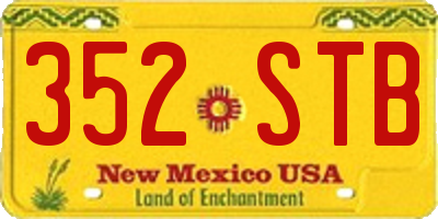 NM license plate 352STB