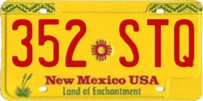 NM license plate 352STQ