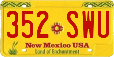 NM license plate 352SWU
