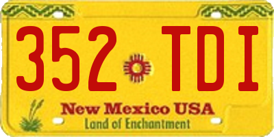 NM license plate 352TDI