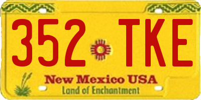 NM license plate 352TKE