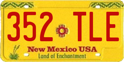NM license plate 352TLE