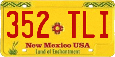NM license plate 352TLI